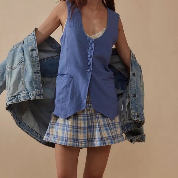 Free People Jackets & Blazers - Free People Millie Linen Vest